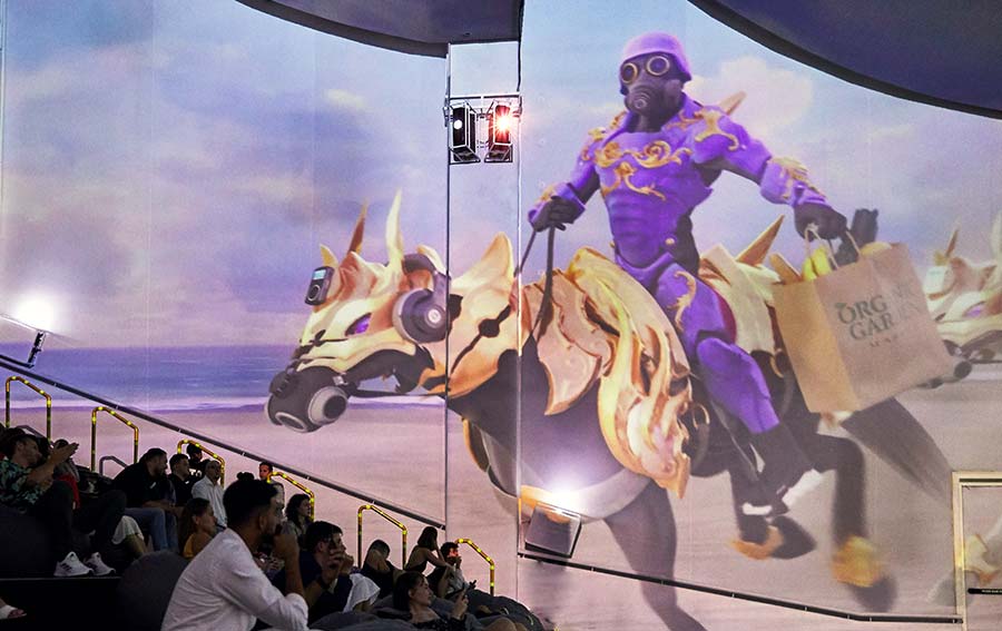 Three channel apocalyptic video art installation at Anna Nova Gallery