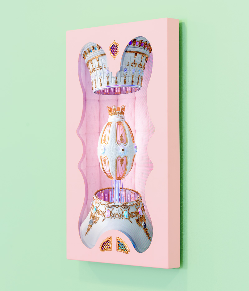 Monaghans post-internet art sculptural video artwork with bright contemporary colors