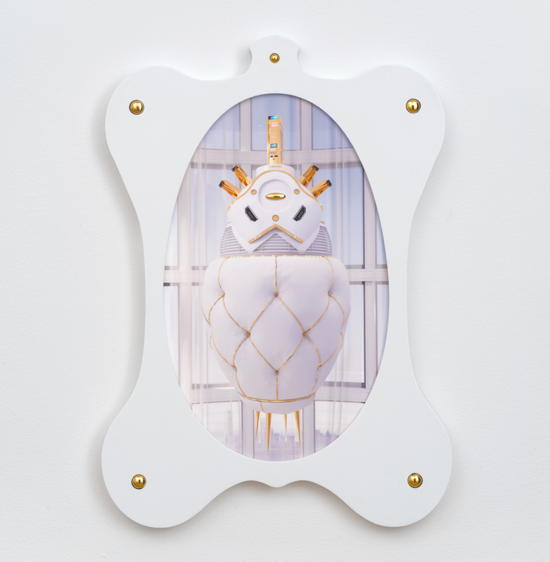 Surreal print with ambiguous electronic devices