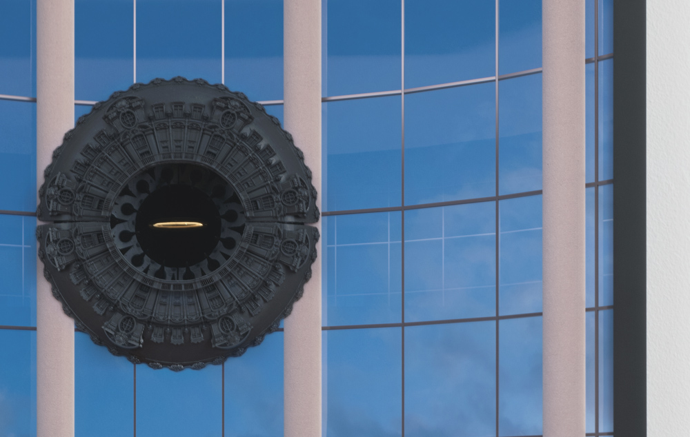 Detail showing 3D printed elements