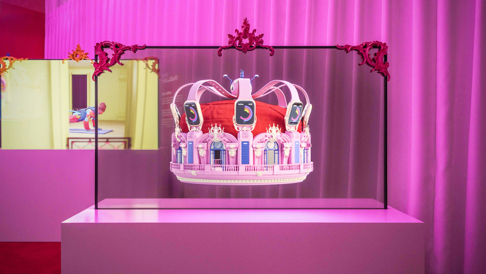 Contemporary Art Video installation in museum space