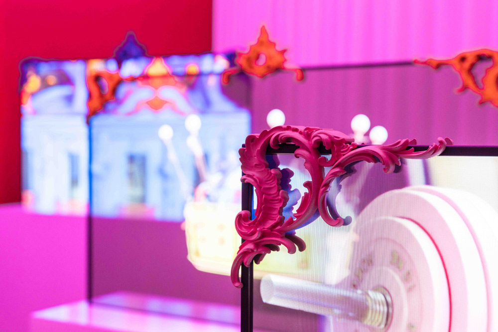 Contemporary Art Video installation showing mythical creature