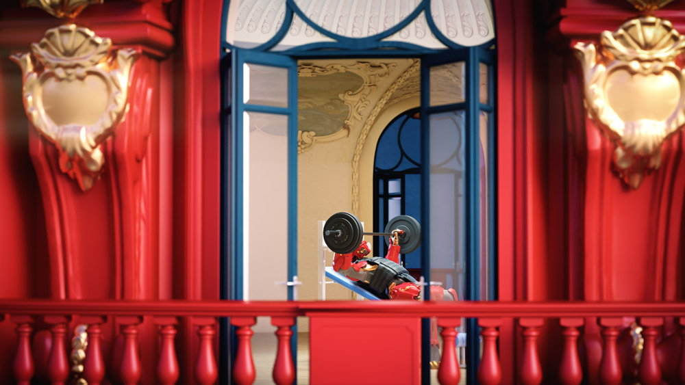 Contemporary Art Video installation showing mythical creature