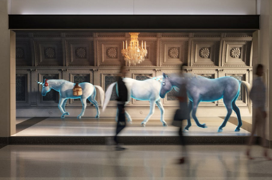 Public Art digital installation in Grand Central Madison