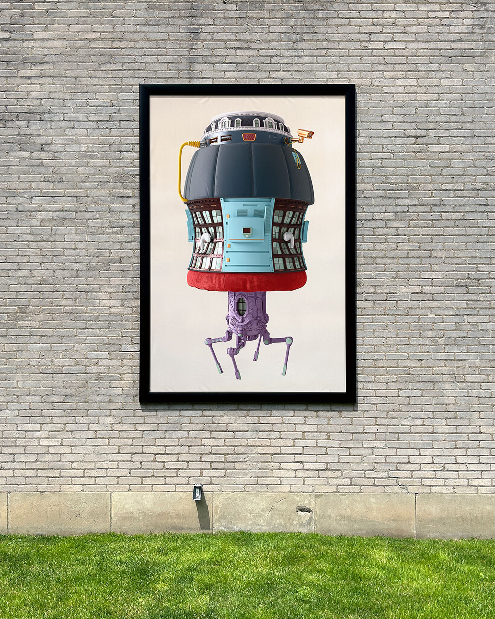 Large pink contemporary art installation in art gallery